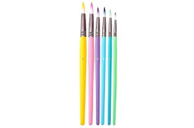 Pack 6 pinceles BOLONG colores punta fina 23827